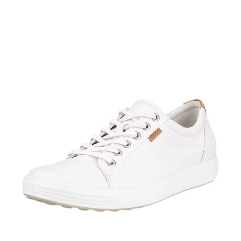 Ecco Soft 7 dame sneakers i hvid skind