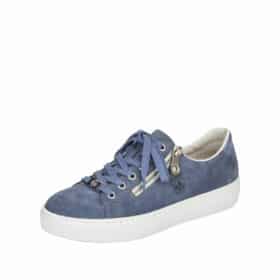 Rieker sneakers til dame i blå skind med Memosoft indlæg