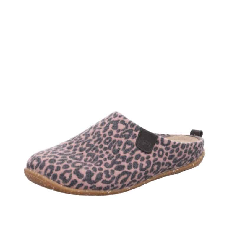 Rohde hjemmesko i pink leopard mønster til dame
