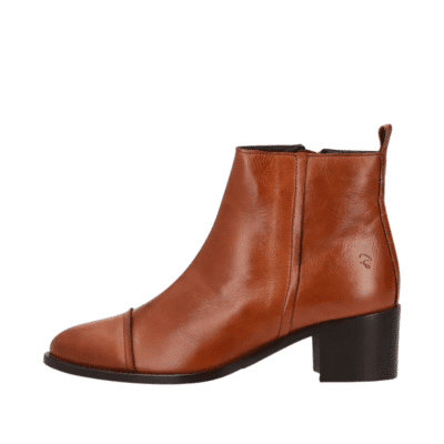 Shoedesign Copenhagen støvle i brun til dame i ægte skind med en hæl på 5 cm