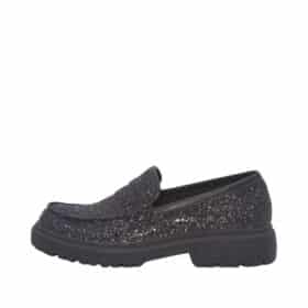 Duffy loafers i sort glimmer til dame. Loafers til dame i den smukkeste sorte glimmer farve! Model: 97-70500-01