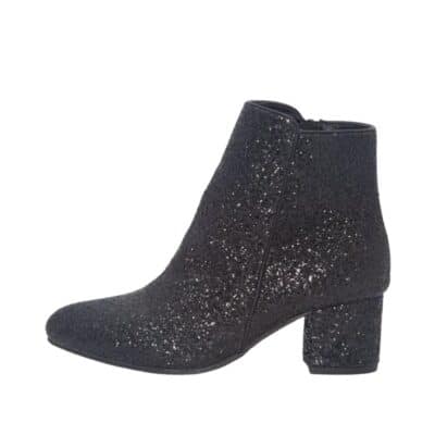 Duffy støvle i sort glimmer til dame. Elegant støvle i den smukkeste sorte glimmer farve med lille hæl! Model: 97-59140-01
