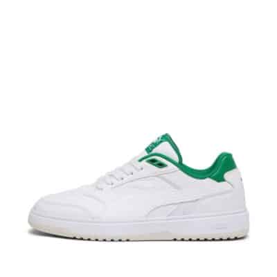 Puma sneakers hvid og groen unisex. Puma sneakers i et tidløst design og med læderoverdel. Model: 393284-03