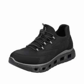 Ultra let sneakers fra Rieker til dame i sort med Memosoft sål
