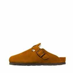 Rohde Sunnys N°15 slippers til dame i brunt ruskind med uldforing