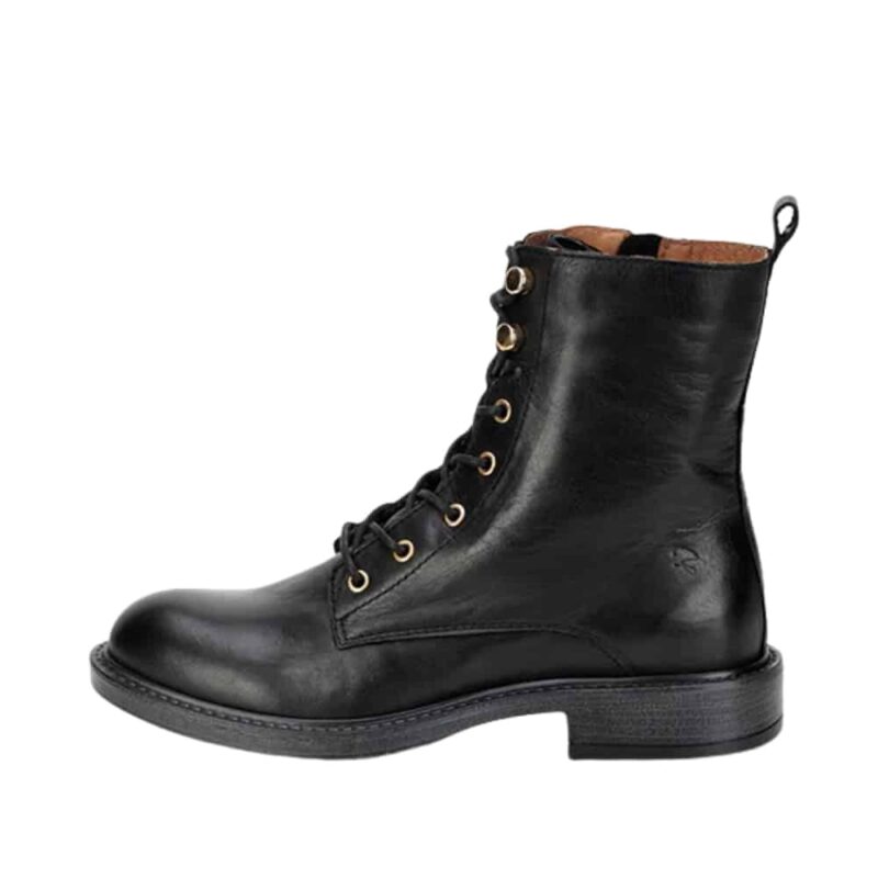 Shoedesign Copenhagen Marietta støvle i sort til dame. Snører støvle i 100% læder og lynlås! Model: S232-1418-001-01