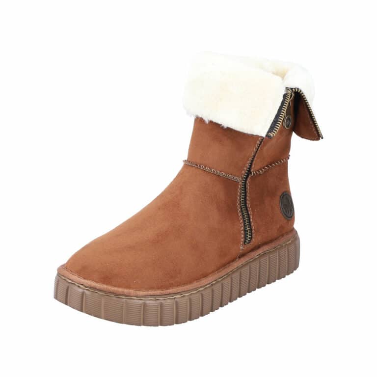Rieker støvle i brun til dame. Varmforet støvle fra Rieker med lynlås og en ekstremt let kvalitet. Model: Y8882-24