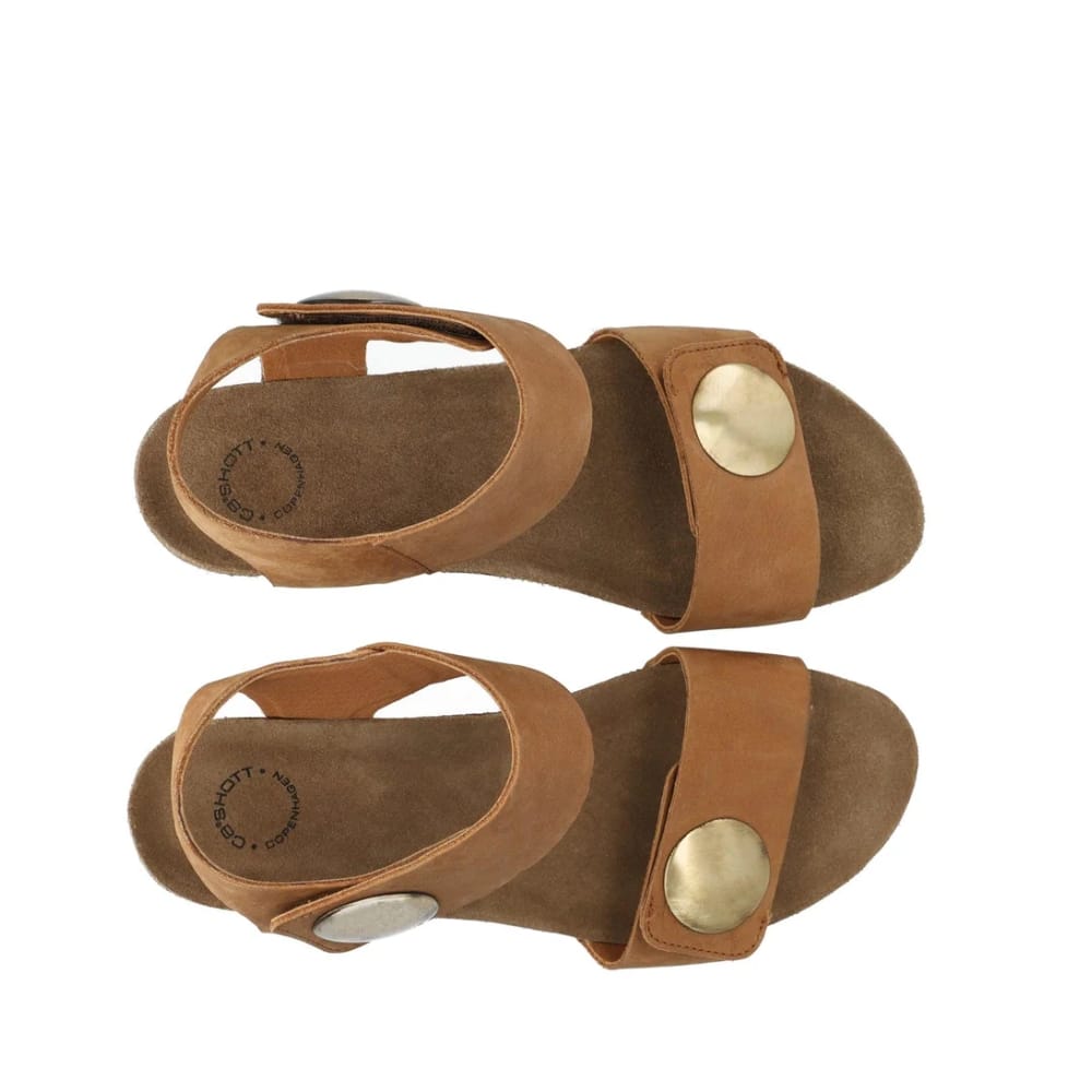 CA'SHOTT Casalberta Velcro Button Sandal Nubuck Dames Heeled Sandaal