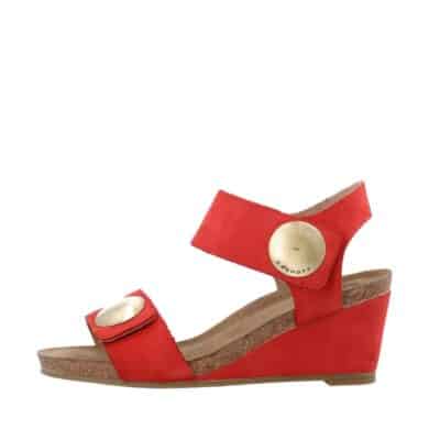 Cashott Casalberta sandal dame rød med kilehæl