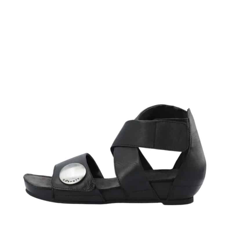 Cashott Casava High Cut sandal til dame i sort læder