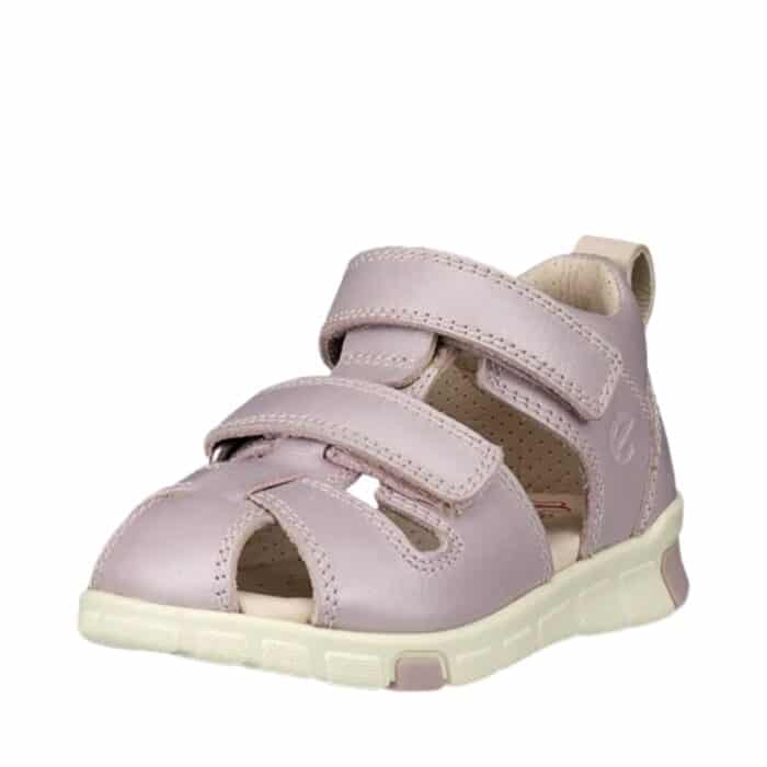 Ecco Mini Stride børnesandal i lilla, lavet af 100% læder