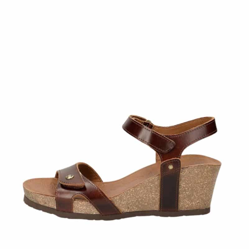 Panama Jack Julia Clay B1 sandal til dame i brun læder med velcro