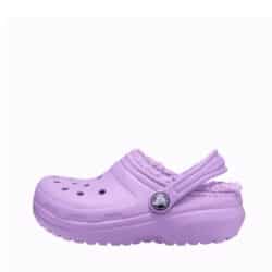 Crocs sandal til små børn i lilla med varmt foer og justerbar hælrem
