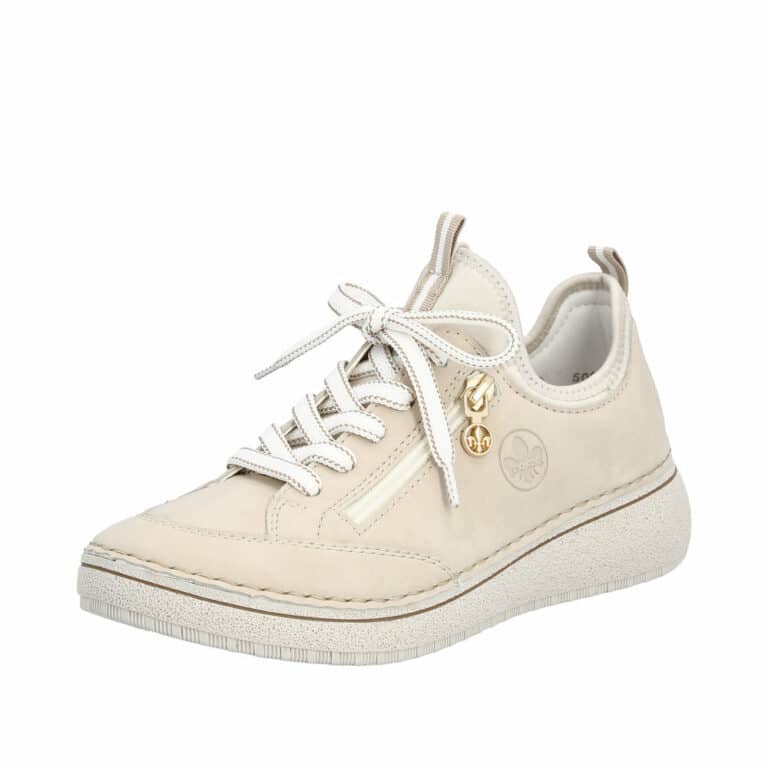 Rieker beige sneakers til dame. God stødabsorberende sål og Antistress.
