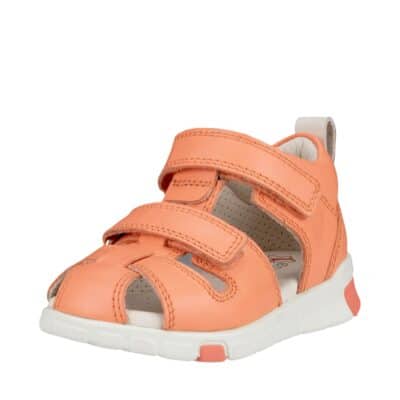Ecco Mini Stride sandal børn i orange med velcro.