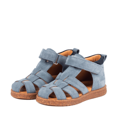 Angulus sandal til børn i blå lavet af skind