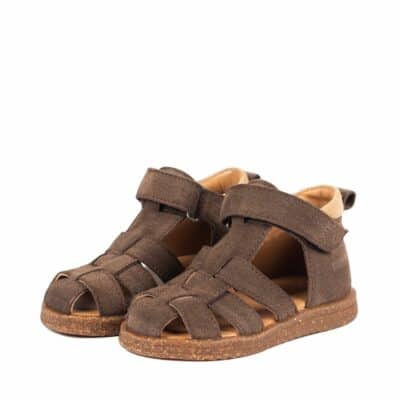 Angulus sandal til børn i brun lavet af ægte skind