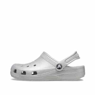 crocs sandal til børn i sølv glimmer med god åndbarhed