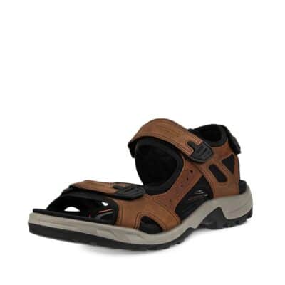 Ecco Offroad sandal til herre i brun med 3 punkt justerbar velcro