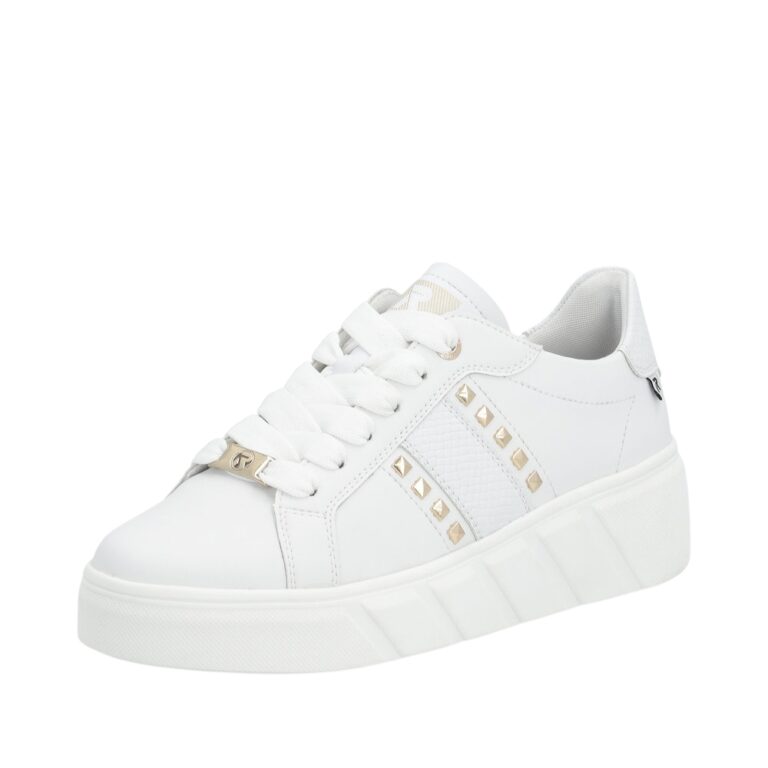 Rieker Revolution sneakers til dame i hvid med udtagelige såler