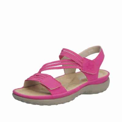 Rieker dame sandal i lyserød og pink