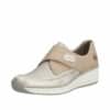 Rieker sneakers til dame i beige med velcrolukning