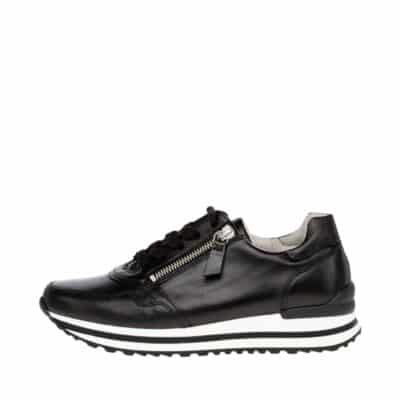 Sneakers fra Gabor i sort med lynlås i høj skindkvalitet. Model: 42.752.36