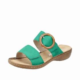 Grønne sandaler til dame fra Rieker med velcro