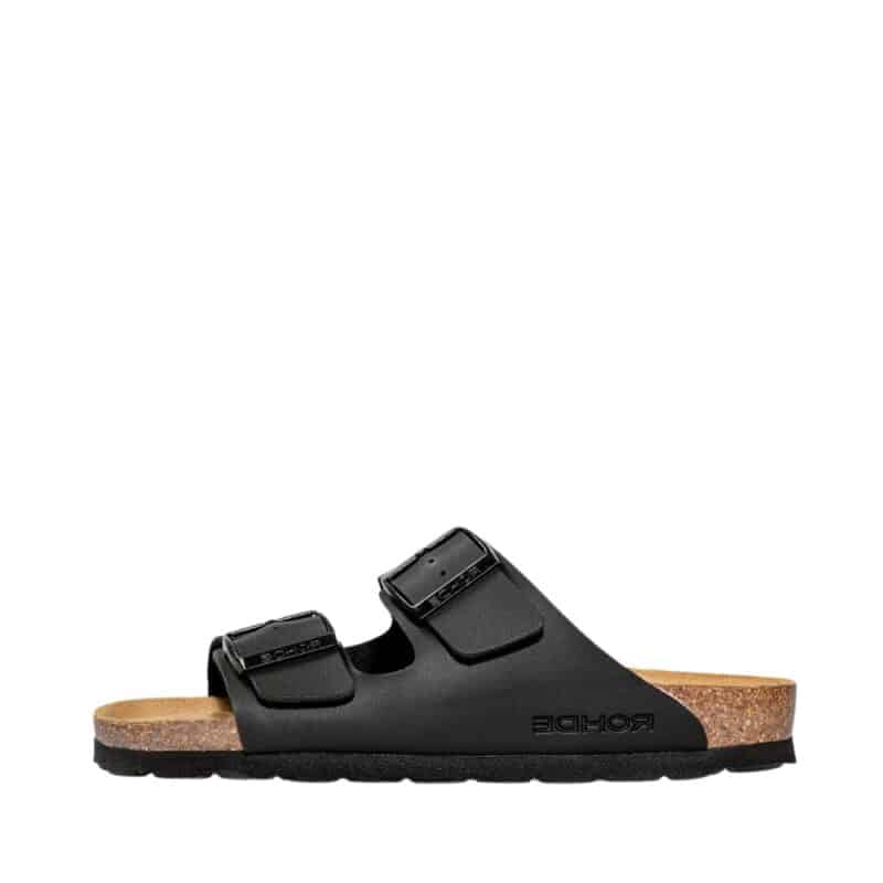 Rohde Sunnys N°32 sandaler til herre i sort med 2 remme