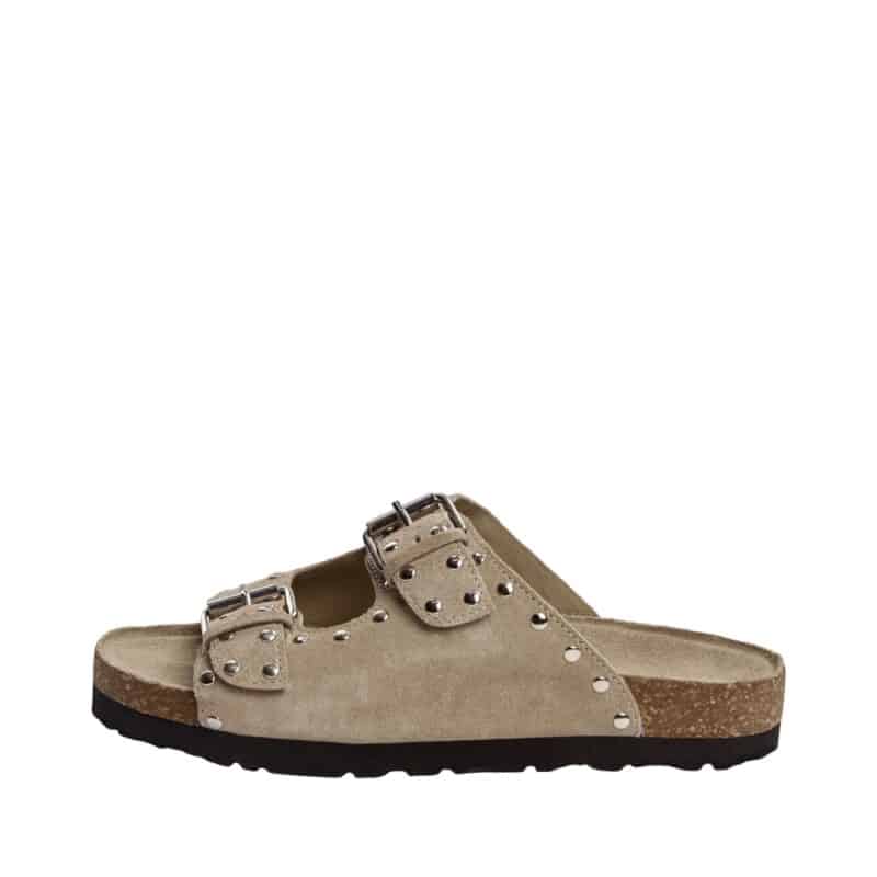 Sofie Schnoor sandal dame i beige/sand med skindoverflade