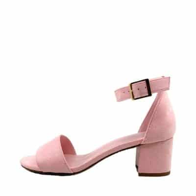Duffy Rivello Uno sandal til dame i lyserød med blokhæl