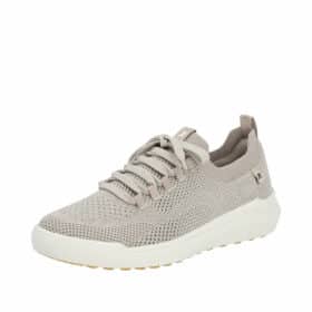 Rieker Revolution sneakers til dame i beige, tåler vaskemaskine og med udtagelig sål