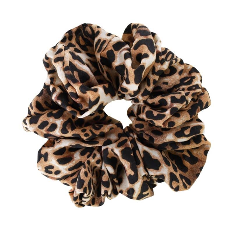 By Stær Isabella Scrunchie hårelastik til dame i flot leopard mønster