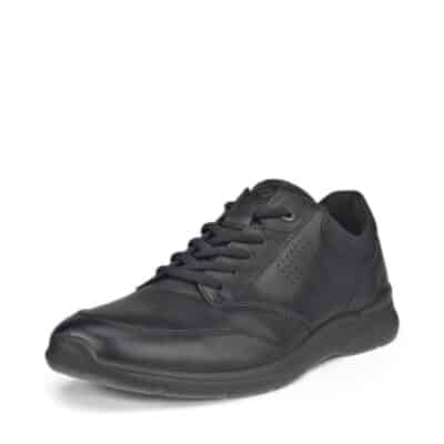 Ecco Irving sneakers til herre i sort med skindoverdel og udtagelig sål