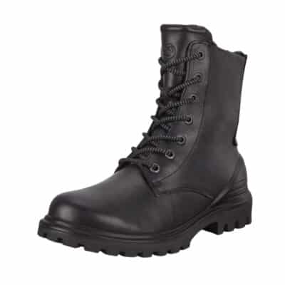 Ecco Tredtray K vinterstøvle til dame i sort skind med varm foring og vandafvisende egenskaber samt udtagelig sål