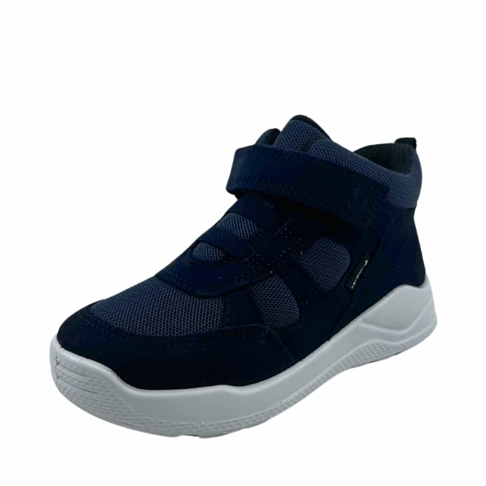 Ecco Urban Mini støvle til børn i blå med skind detaljer og Gore-Tex