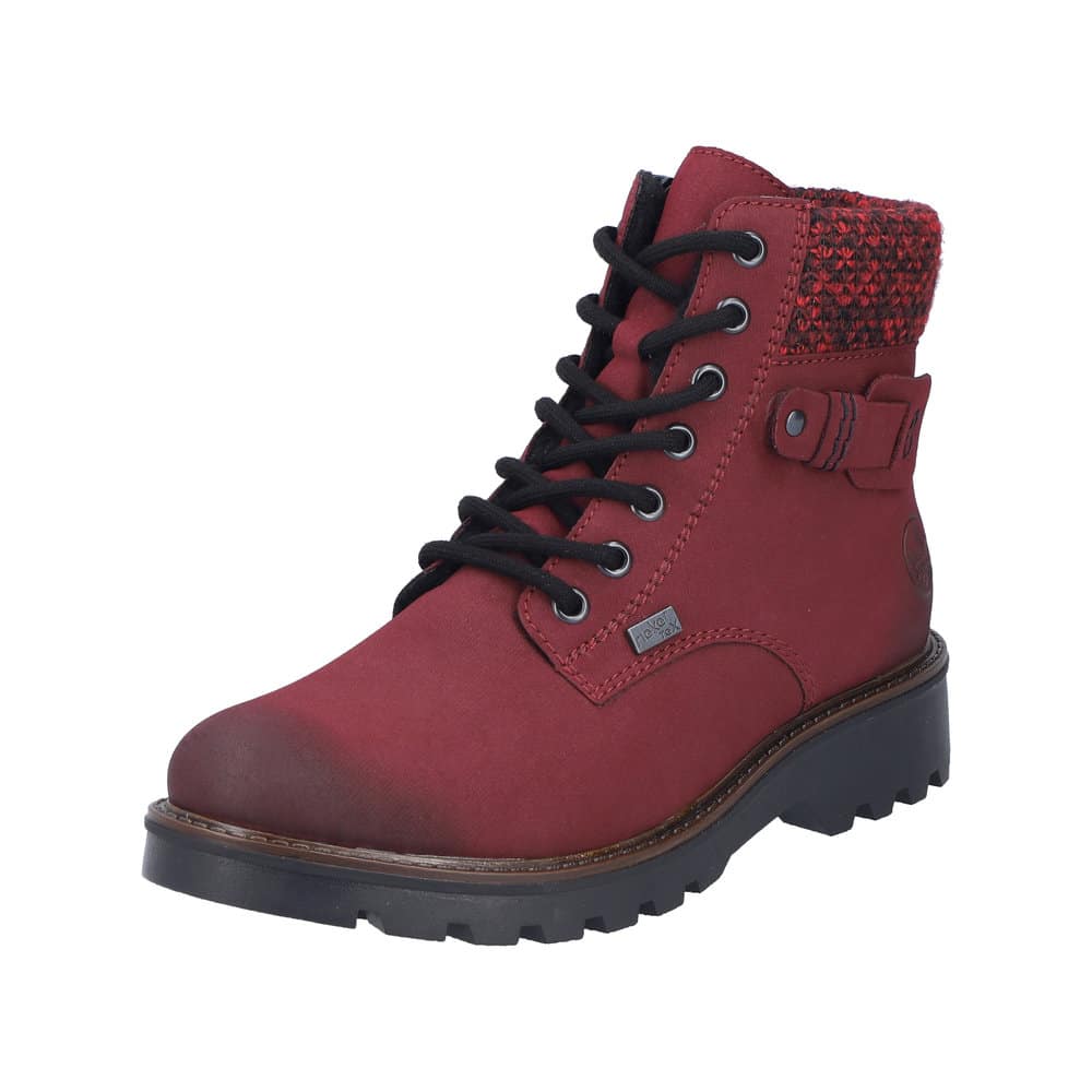 Rieker DAMES Enkellaarzen Y9125, Vrouwen Veterlaarsjes,waterafstotend, riekerTEX,veterschoenen,laarzen,chukka boot,Zwart (schwarz / 00),41 EU / 7.5 UK