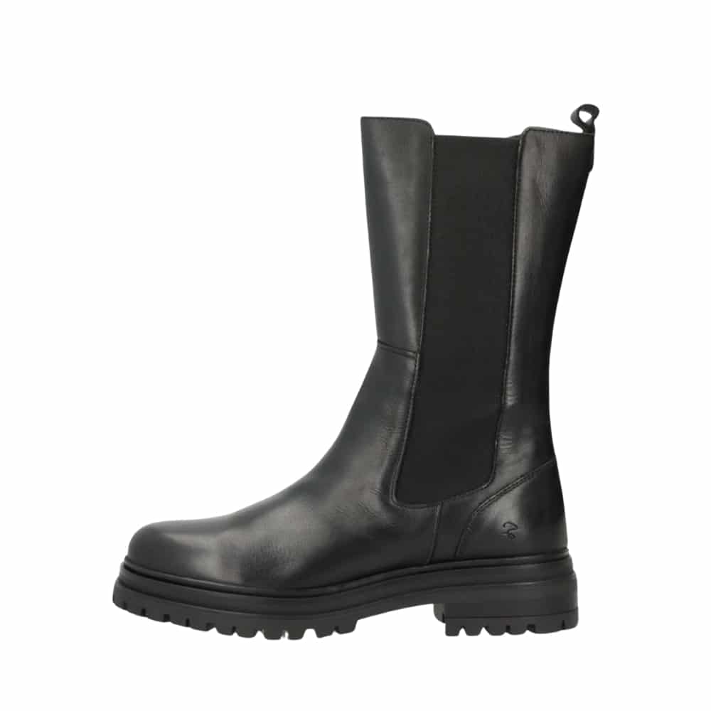 Shoedesign Copenhagen Vistacia støvle til dame i sort med skindoverdel samt lynlås og elastik