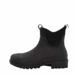 Duffy gummistøvle i sort med neoprenkant og logostropper foran og bagpå