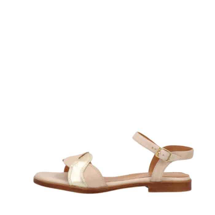 Shoedesign Elisa sandal til dame i beige skind med justerbar spænde