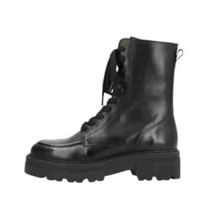 Shoedesign Copenhagen Valley støvle til dame i sort i 100% skind med en chunky ydersål samt skindsål og funktionel lynlås