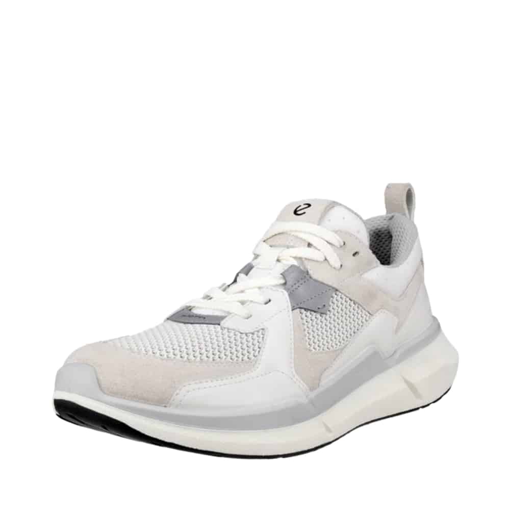 Ecco Biom 2.2 W Sneakers til dame i hvid med ruskinds detaljer og udtagelig sål