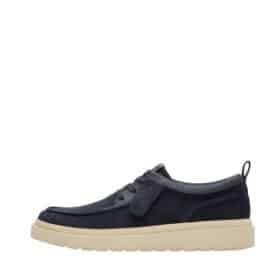 Clarks Polden Moc sneakers til herre i navy ruskind med udtagelig indersål