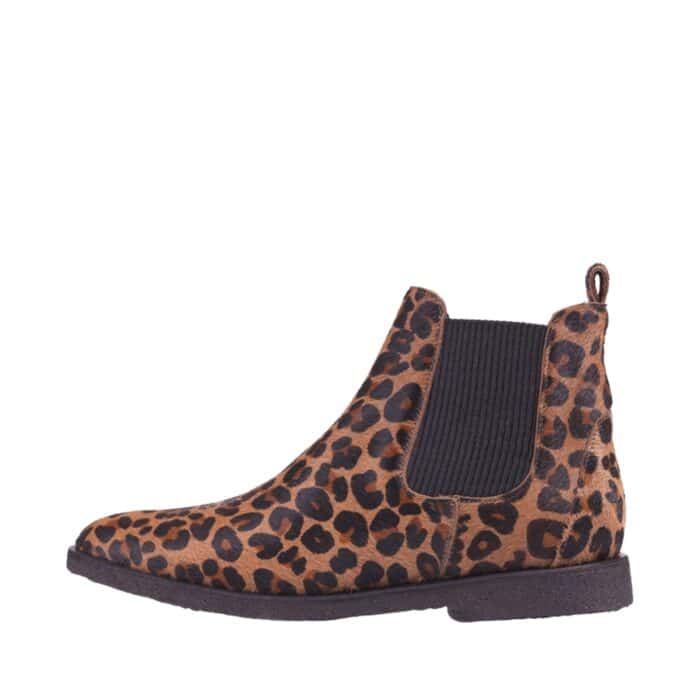 Angulus Chelsea støvle til dame i leopard