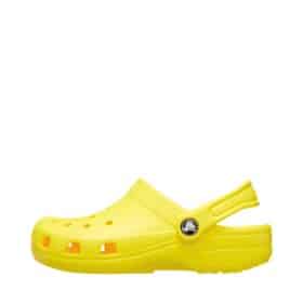 Crocs sandal til børn i frisk gul farve med praktisk rem bagpå