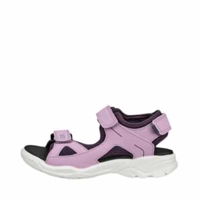 Ecco Biom Raft sandal til børn i lilla. Komfortabel og med justerbare velcro remme.