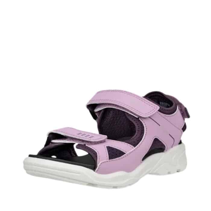 Ecco Biom Raft sandal til børn i lilla. Komfortabel og med justerbare velcro remme.