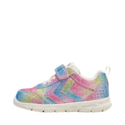 Hummel Crosslite Enfant sneakers til børn i glimmer til børn med klipbare velcrorem.