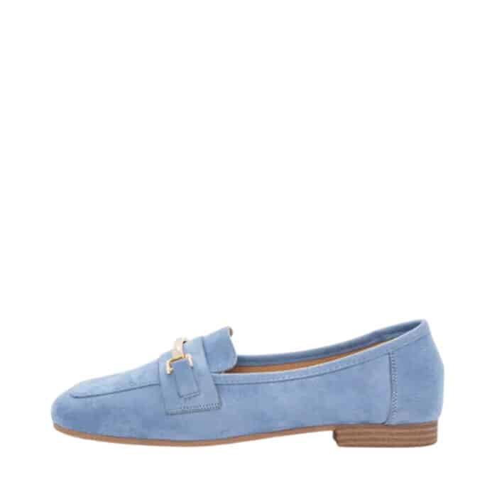 Duffy Novara Tre loafers til dame i blå med gylden detalje
