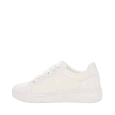 Duffy Genova Dodici sneakers til dame i hvid med glimmer og plateausål på 4 cm.